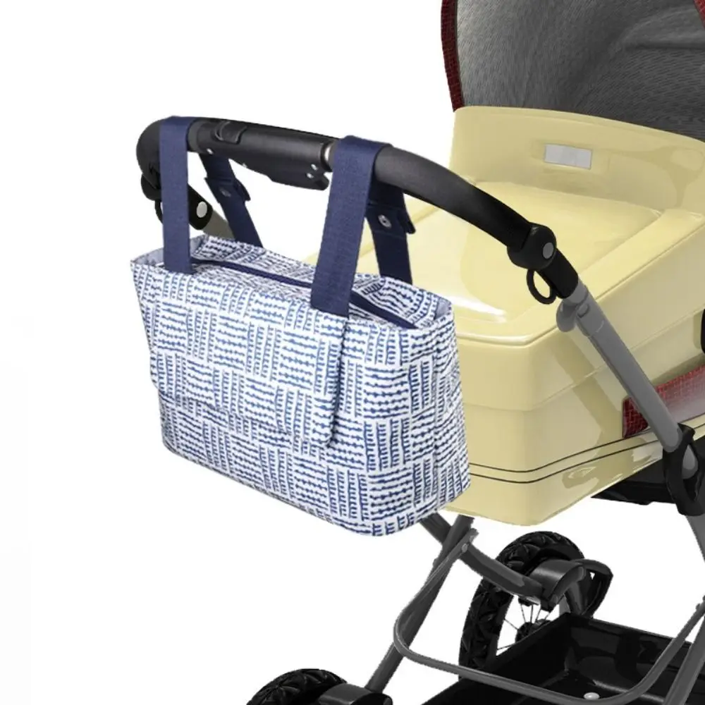 Large Capacity Baby Stroller Bag With Multiple Pockets Oxford cloth Stroller Storage Hanging Bag Hanging Magnetic Button