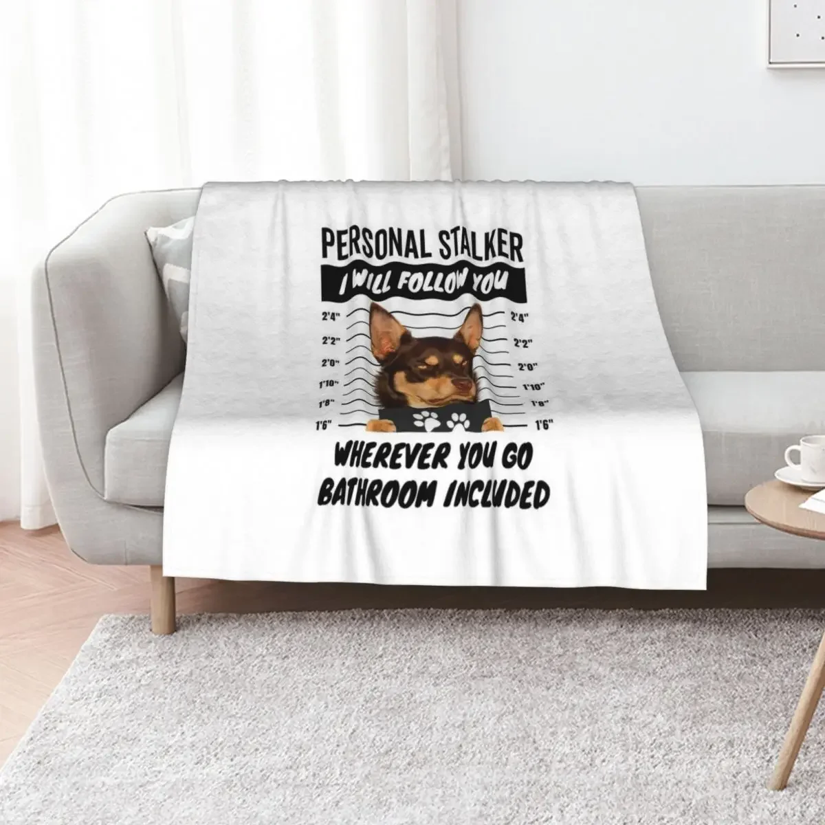 

Personal Stalker Dog – Tan Red Australian Kelpie Throw Blanket Travel Bed Luxury Brand Bed linens Blankets