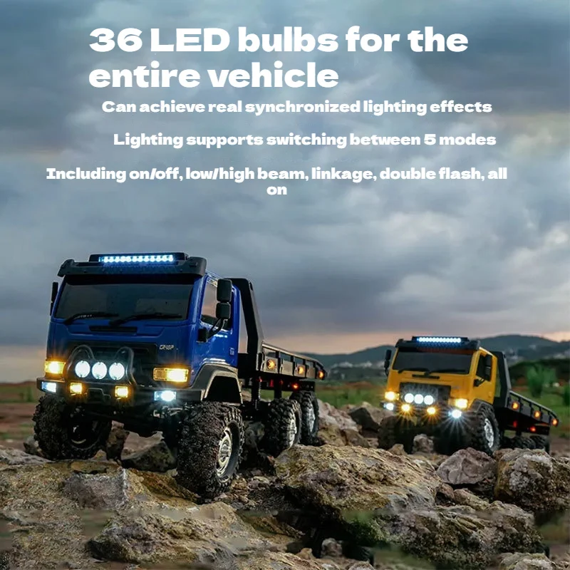 HB CR-18P ARKTOS RC Truck Fernbedienung Elektro-Flachbettanhänger im Maßstab 1:18, 6-Rad-Antrieb, Dual-Speed-Gelände-Kletterfahrzeug