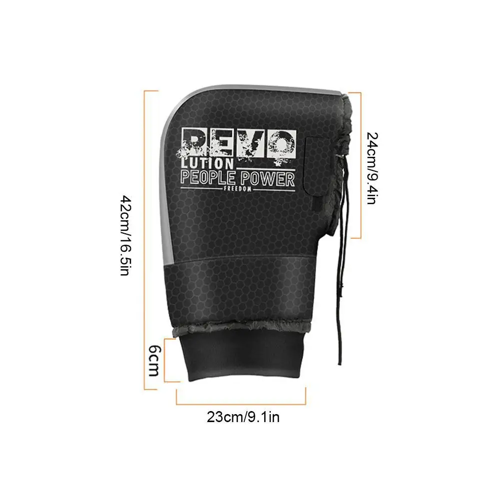 1 زوج دراجة نارية المقود يفشل الشتاء قفازات ركوب الدراجات مقاوم للماء مقود قفازات الثلج E-الدراجة النارية قفازات الحرارية ﻿