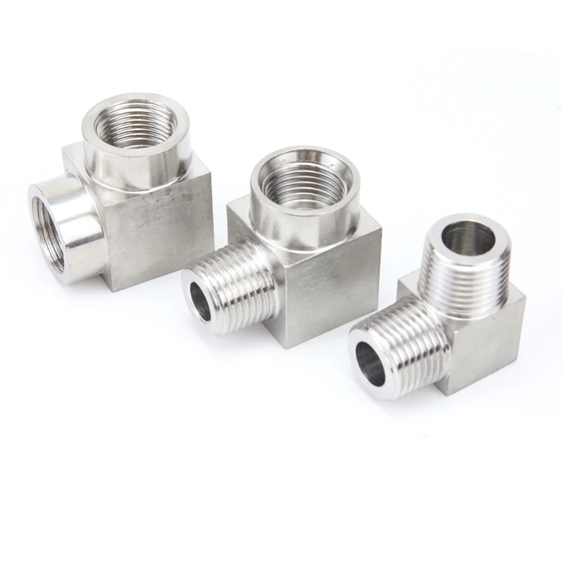 

1/8" 1/4" 3/8" 1/2" 3/4" 1" BSP NPT Female Male Thread 304 Stainless Steel Elbow High Pressure Pipe Fitting Connector Coupler