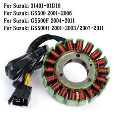 Stator Coil for Suzuki GS500 2001-2006 GS500H 2001-2003/2007-2011 GS500F 2004-2011 31401-01D10 Magneto Generator Coil GS 500