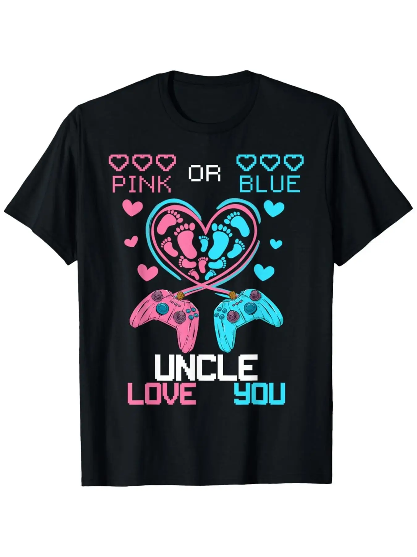Men's Pink or Blue Baby Gender Reveal T-Shirt - Ultra Soft Breathable Pregnancy Announcement Shirt with Pink & Blue Powder for G