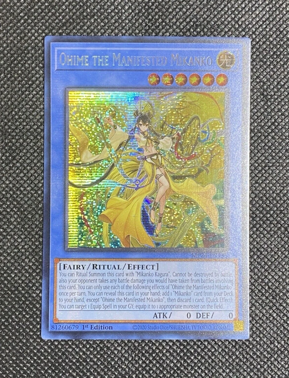 

Yugioh KONAMI Duel Monsters TCG MP24-EN135 Ohime The Manifested Mikanko Secret Rare English 1st Edition Collection Mint Card