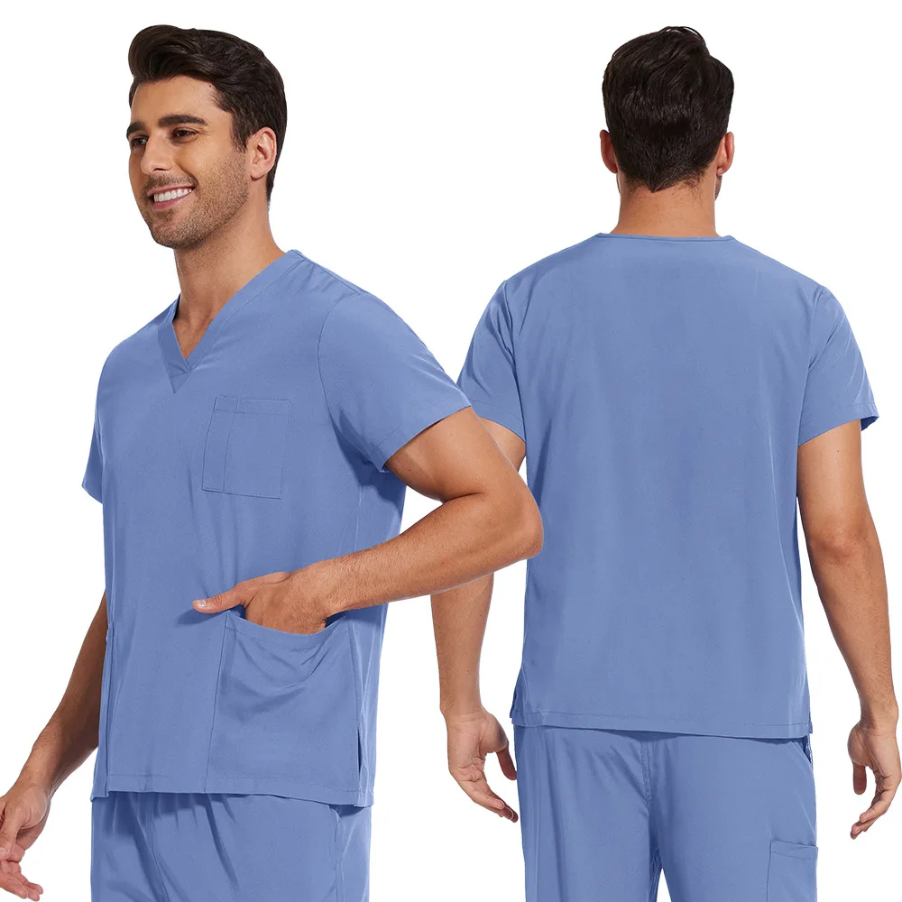 Men's Beauty Salon Operating Room Doctors Work Uniforms Surgical Clothes Quick drying Comfortable Elastic Clothes Set