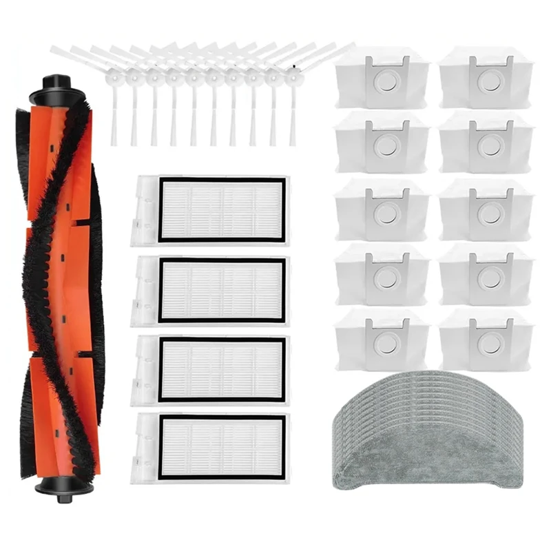 

For Roidmi Eve Plus / SDJ01RM Roller Side Brush Hepa Filter Mop Colths Dust Bag Vacuum Cleaner Spare Parts Accessories