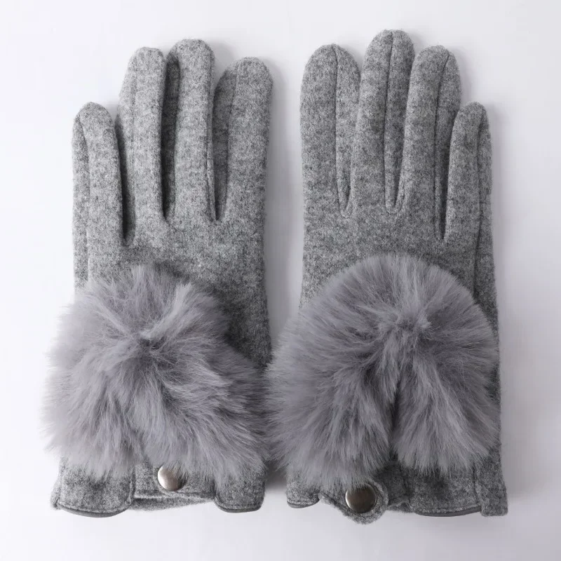 

2023 Autumn and Winter Warm Gloves for Women Outdoor Driving and Riding, Fleece Thickened Korean Touch Screen Winter Gloves