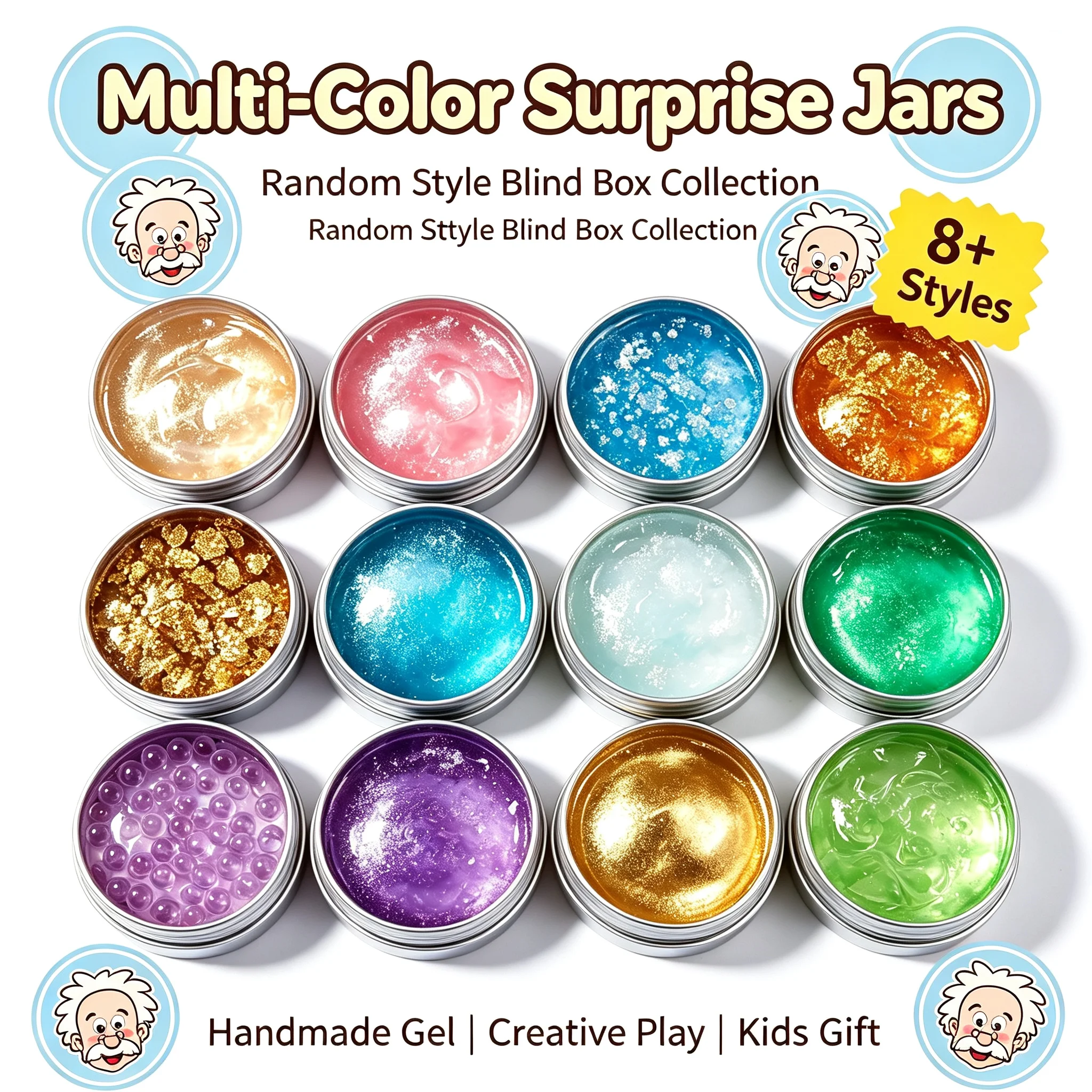 10pcs Random Stress Relief Toys Liquid Squishy Transparent Crystal Slime Fluffy Foam Putty Safe Bouncy Stretchy Color Slime