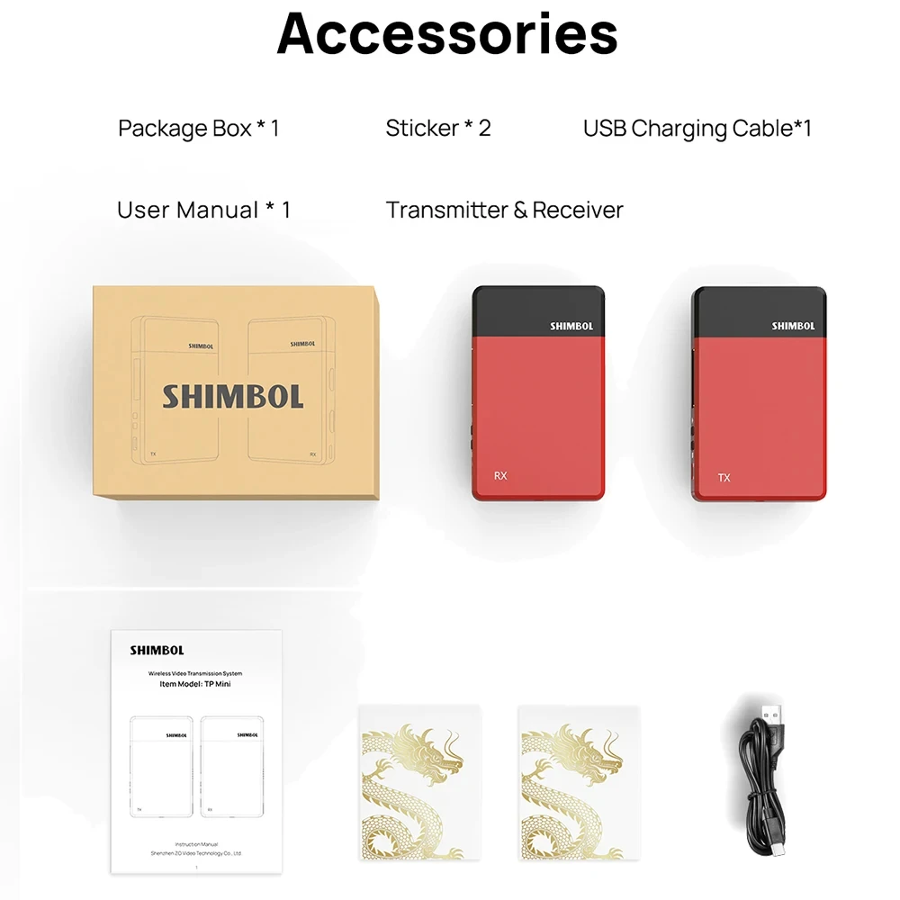SHIMBOL-TPミニプロフェッショナルワイヤレスビデオ伝送システム,0.07フィート,アルミニウム,航空,秒,最大1080p60をサポート