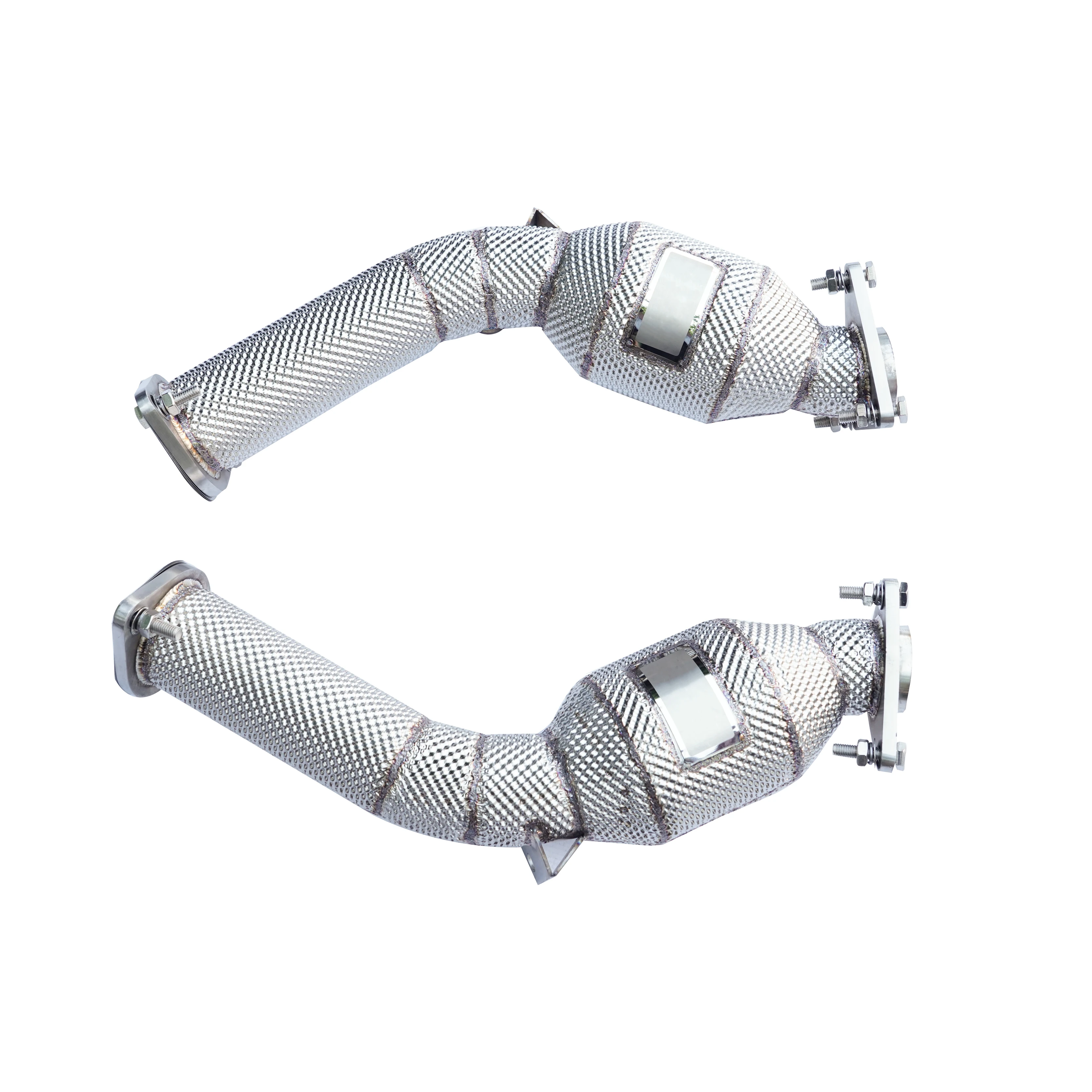 High Flow Downpipe For Infiniti FX35 3.5L 100cells Catted Downpipe With Heat Shield Sport Exhaust
