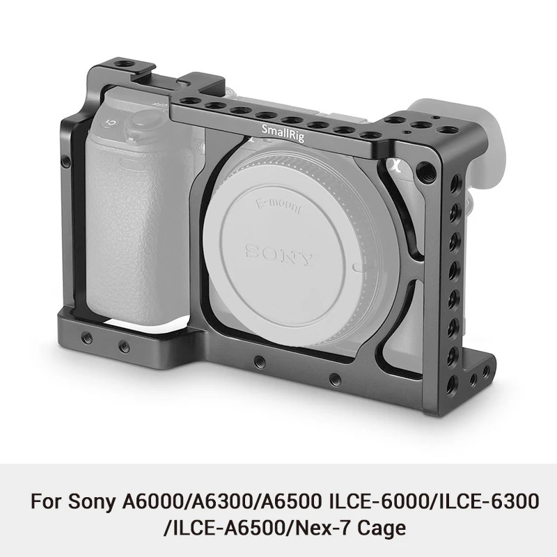 Smallrig Camera Kooi Voor Sony A6000/A6300/A6500 ILCE-6000/ILCE-6300/A6500/Nex-7 Aluminium Kooi te Monteren Statief Monitor-1661