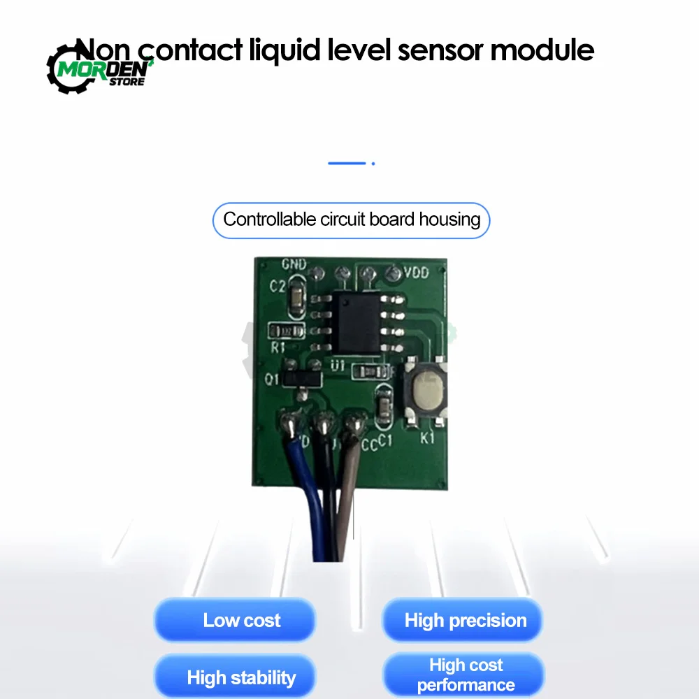 DC5V Contactless Liquid Level Sensor Module Capacitive Liquid Level Switch Sensor Water Level Detection Sensor NPN Output Board