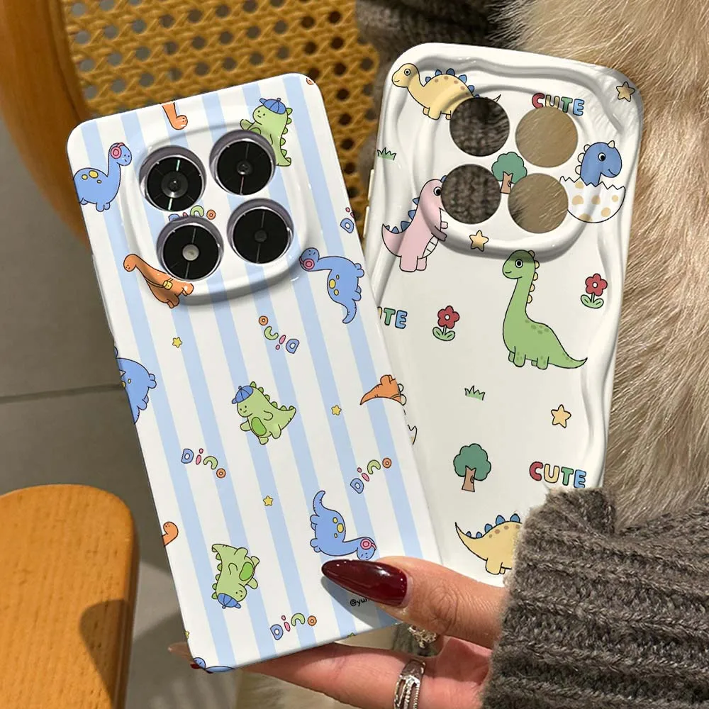 

Luxury Anime Dinosaur Cover For Redmi Note 15 14 13 12 12S 12T 11 11T 11S 10 10S SE Pro Plus 4G 5G Feilin Wave Oil Shell