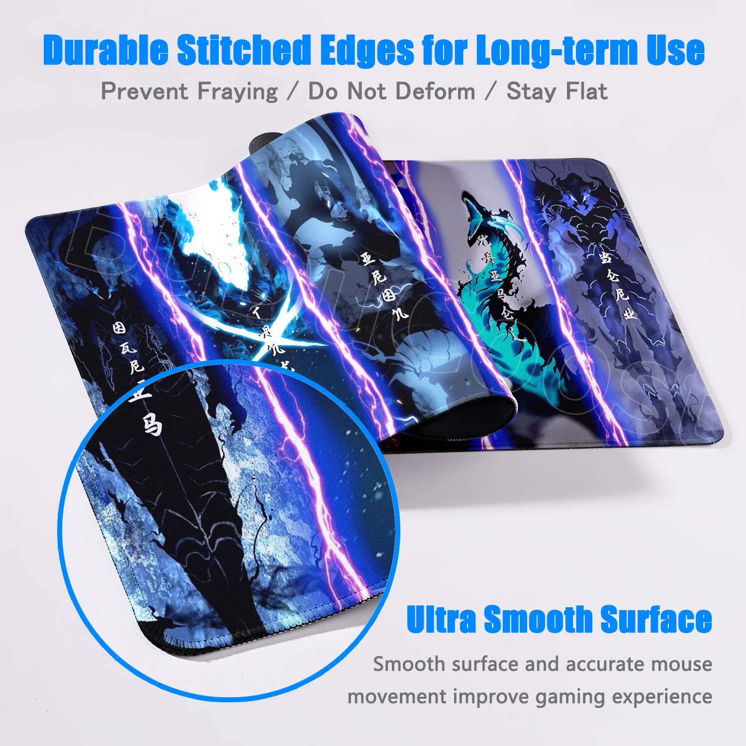 Nova impressão hd anime solo nivelamento tapete de mesa teclado do computador bloqueio borda mousepads antiderrapante mouse pad portátil jogos pc tapete