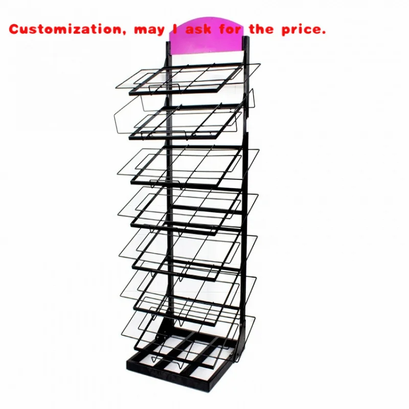 custom.APEX Floor Standing Metal Wire Display Rack Layers Hanging Accessories Product Wire Display Stand