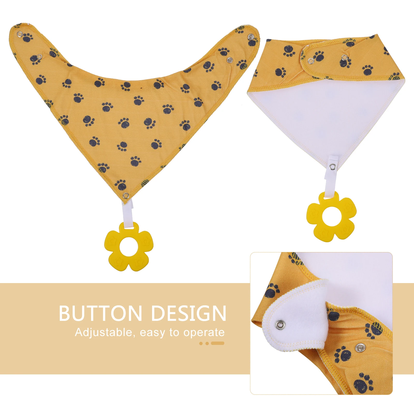 

4 Pcs Feeding Bib Kids Meal Triangular Scarf Saliva Towel Baby Dining Bibs Teether Drooling
