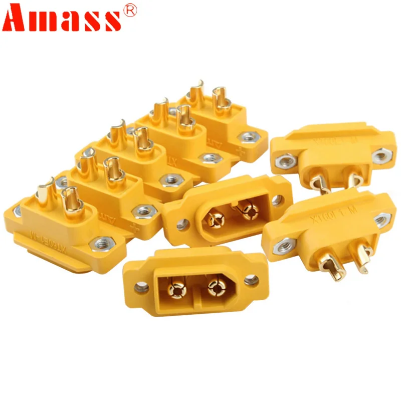 

AMASS XT60E-M XT60 Male Plug Connector For Racing Models/Multicopter Fixed Board/ DIY Spare Part Car Drone Toys