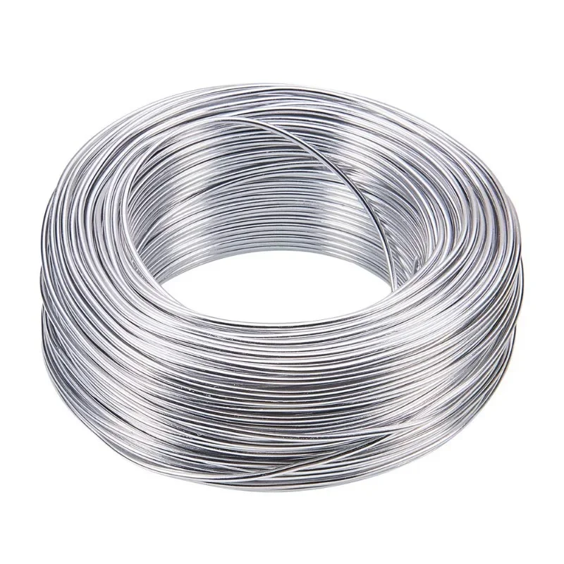 500g Drut aluminiowy, srebrny, 2,0 mm; Około 55m/500g