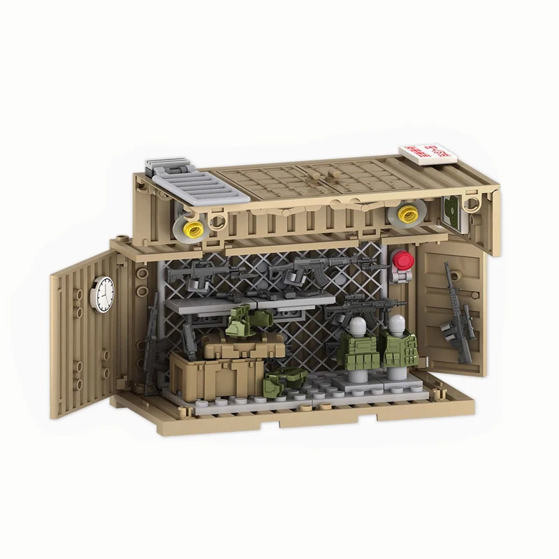 WW2 Militärbasis Wachturm Bausatz Armee Soldat Bausteine Schlachtfeld Modell Spielzeug für Kinder DIY Montage – Detail 12