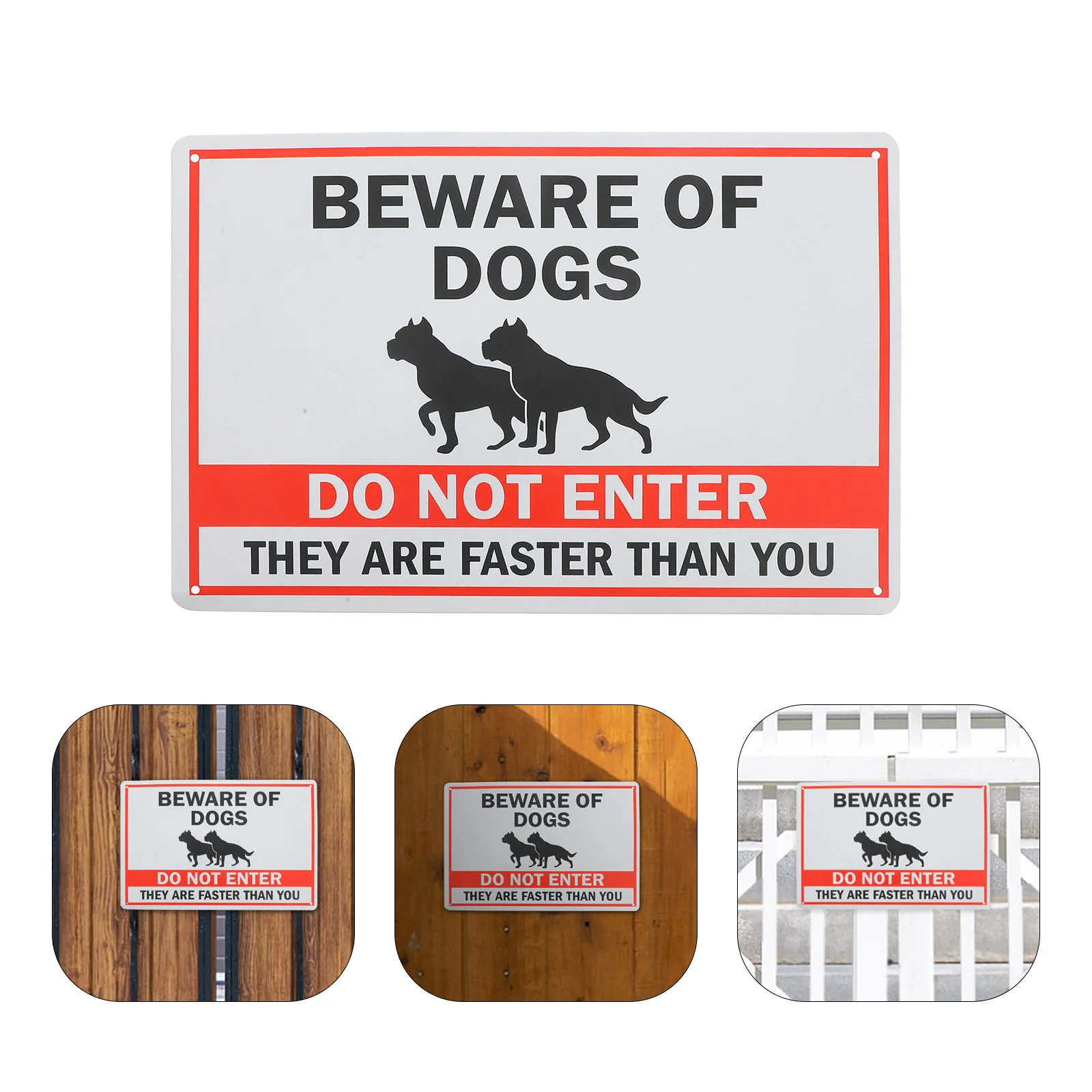 

Metal Tin Vintage Beware of Dog Sign Garden Yard Decoration Outdoor Indoor Weather Resistant Pre Drilled Holes Rustic Warning