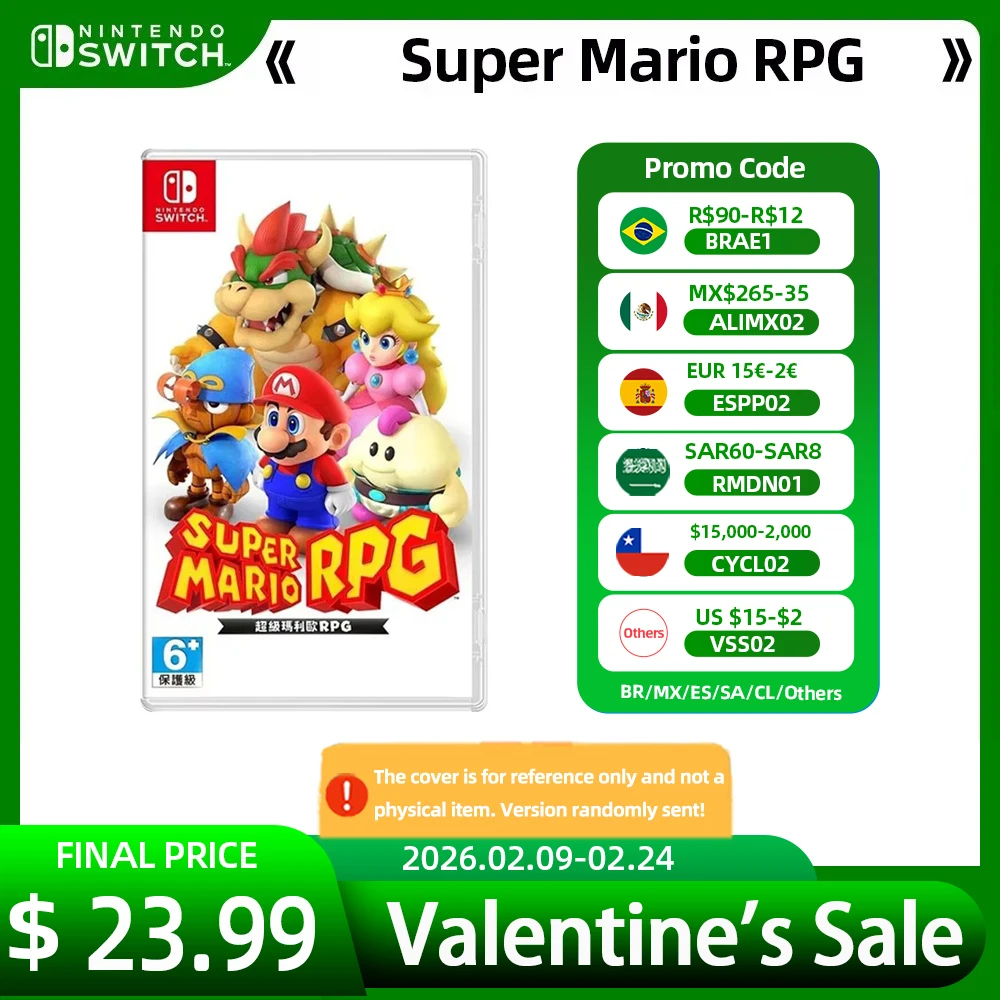 Nintendo Switch Game Deals - Super Mario RPG - Games Physical Cartridge Support TV Tabletop Handheld Mode