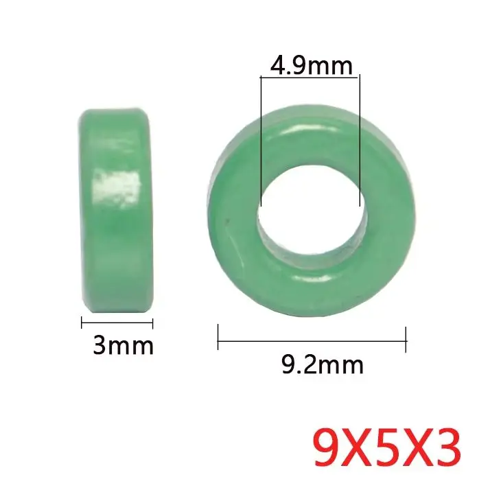 【100-20PCS】9X5X3mm Manganese-zinc ferrite filter green magnetic ring
