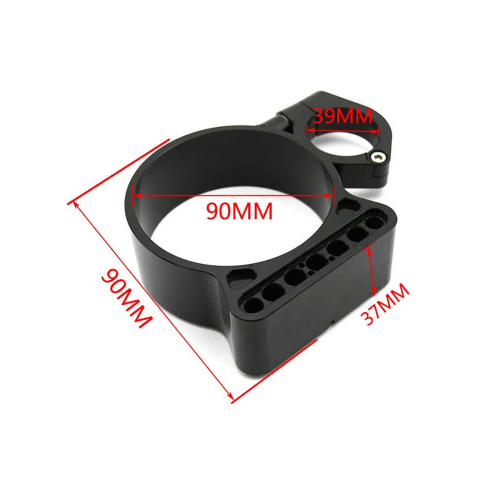 Motorcycle Black Aluminum Bracket Side 39mm/16