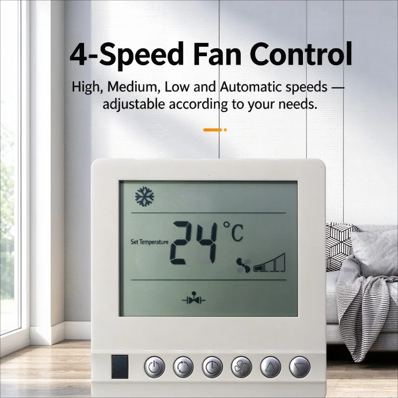 Central AC Thermostat LCD Display Fan Coil Smart Multi Control Temperature Controller HVAC Replacement Part