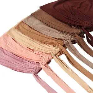 Modal Turban Hut mit Schnur, islamischer Unterzahndeckel, weiblicher Kopfgeschoss, innerer Hijab, Frauen Cap 8 Hauptverkauf Indischer Quilt - №1