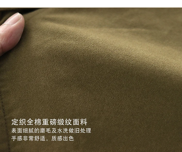 0602 # frühjahr und Herbst Neue Amerikanischen Retro Verdickt Casual Deck Jacke Männer der Mode 100% Baumwolle Gewaschen Alte Lose fracht Mantel – Detail 3
