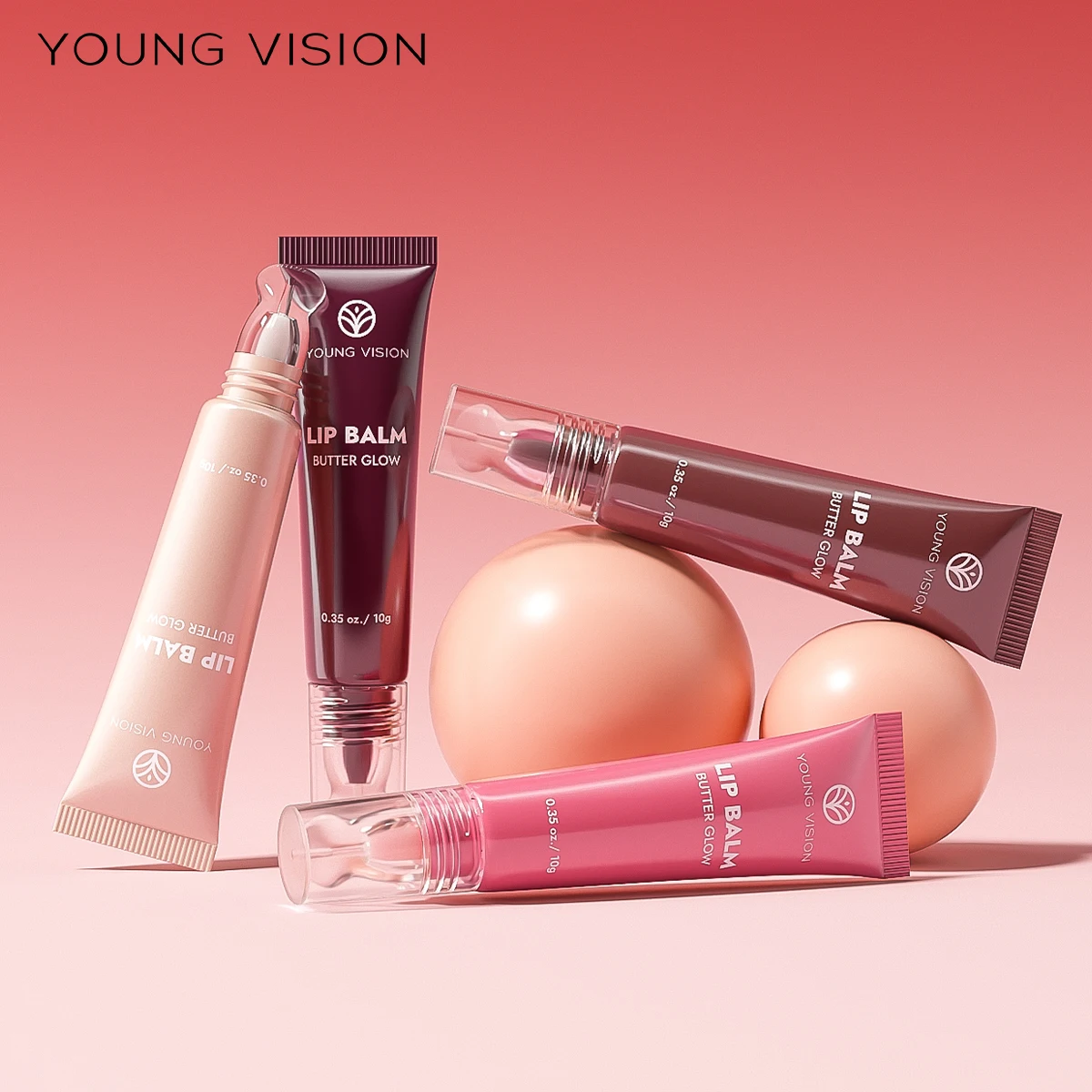 YOUNG VISION 6-Farben-Lipgloss, matt, fein schimmernd, feuchtigkeitsspendend, feuchtigkeitsspendend, Kristallglanz, Lipgloss-Schichtung