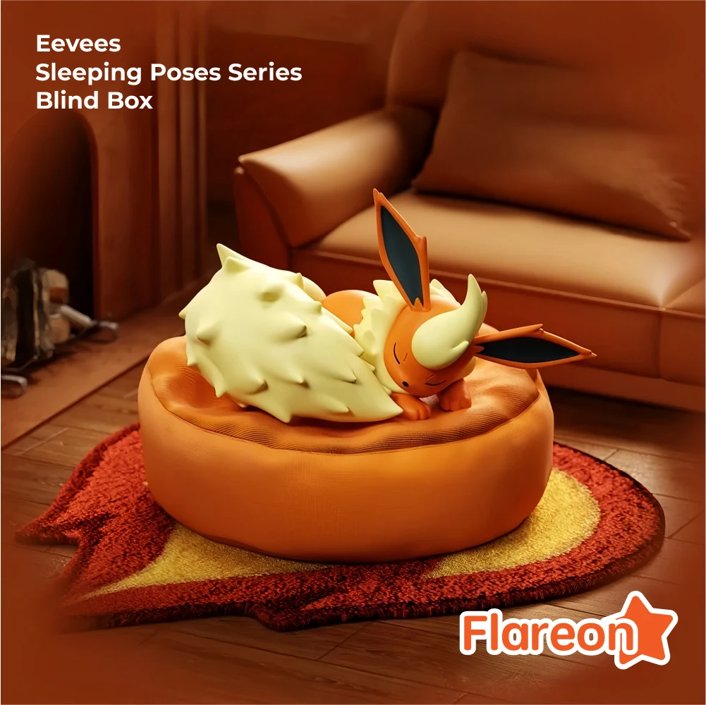 البوكيمون 9-Style Eevees النوم تشكل أرقام صناديق أعمى Sylveon Espeon Umbreon Flareon Vaporeon أنيمي التماثيل الاطفال دمى هدايا #5