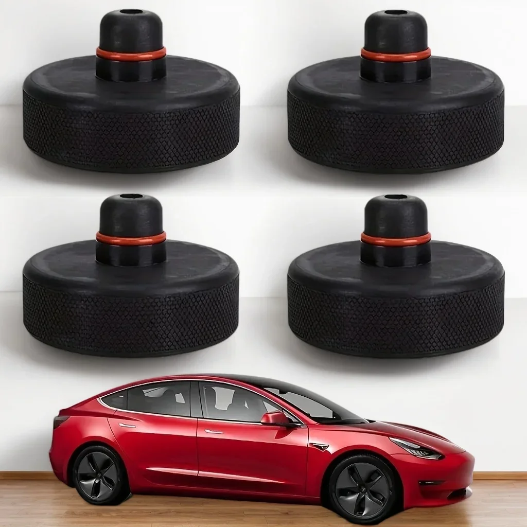 

4 шт. адаптеры для Jack Pad Tesla Model X/S/3 — черные резиновые защитные приспособления для подъема (сверхмощные для безопасного подъема транспортных средств)