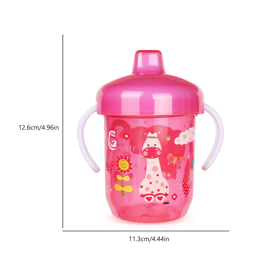 Babies over 11 months old learn to drink duckbill cups with handles, wide caliber, easy to clean, safe PP material, anti drop