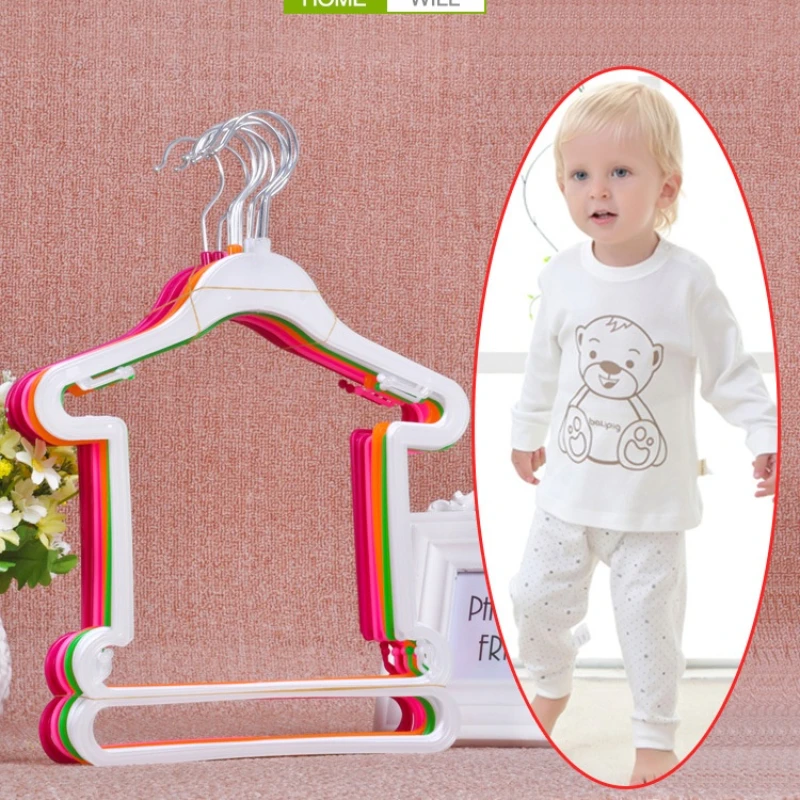 5 Pieces/Set Hangers Plastic Baby Treasure Set Store Kids One Piece Hangers Clothing Little Kids Clothes Display Clothes Holder