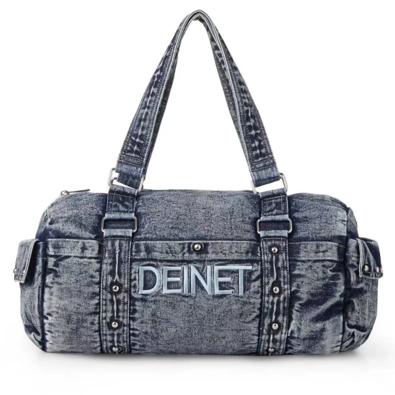 

Korean Retro Fashion Denim Letter Single Shoulder Crossbody Handbag