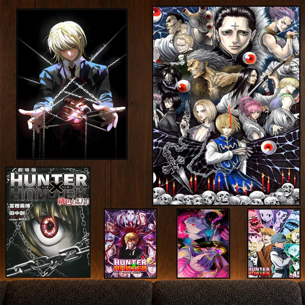 Anime Hunter Hunter Gon Killua Hisoka Poster Wall Art Print HD Aesthetic Artwork Waterproof Printing For Fans Home Decor Gift