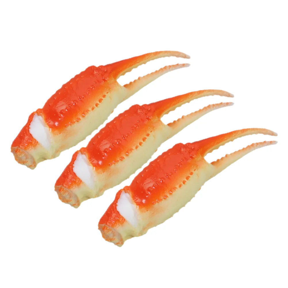 3pcs Simulation Crab Claw Model Realistic Crab Claw Decoration Crab Claw Photo Prop Lifelike Crab Claw