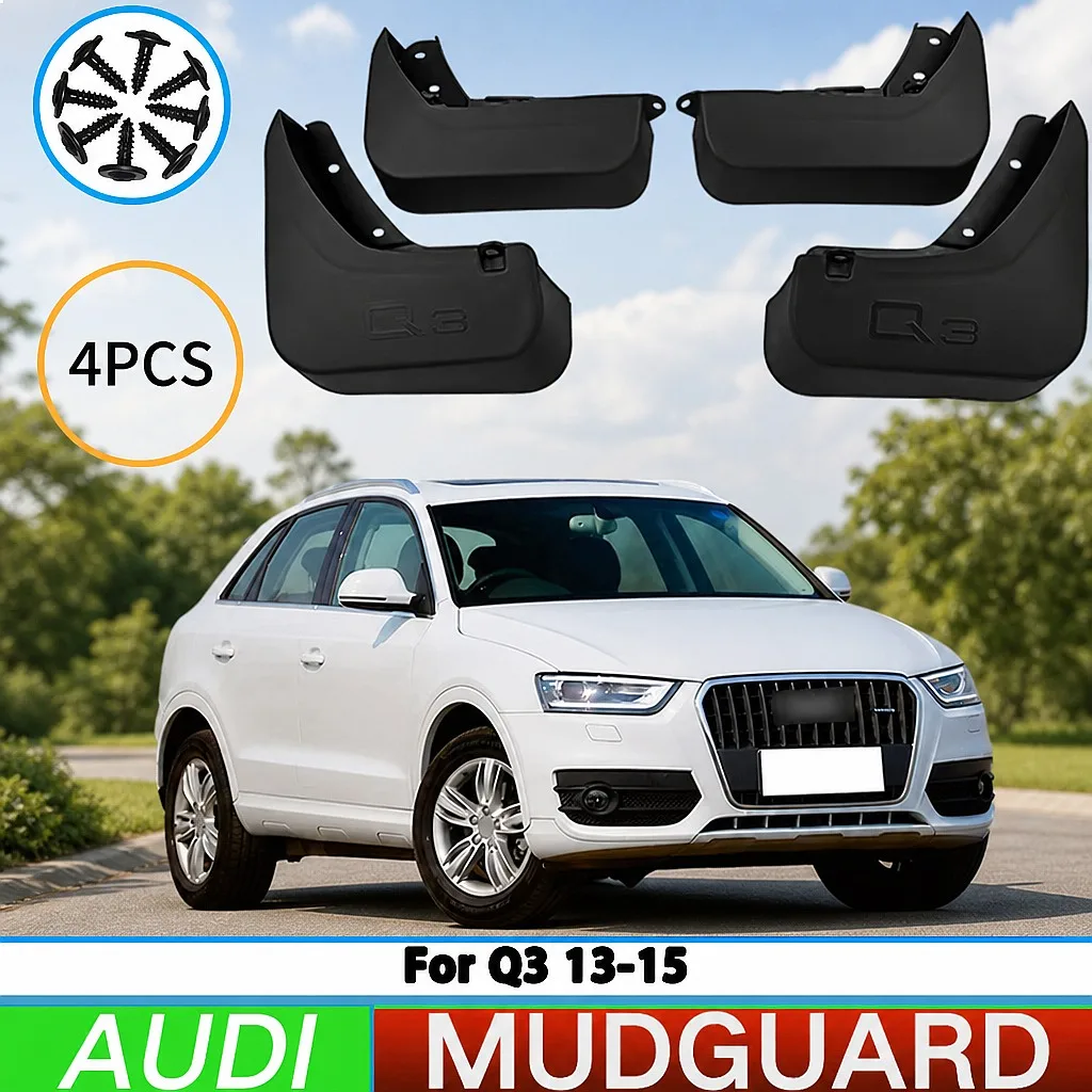 

For Audi Q3 2013-2015 Car Tire Fender Splash Guard Front Rear Wheel Mud Flaps Auto Parts