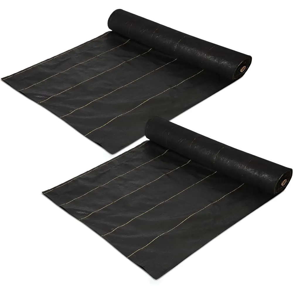 

Набор из 2-х рулонов высокопрочной ткани для защиты от сорняков, 6 x 300 футов - защитное покрытие для садоводства, теплиц и ландшафтного дизайна на открытом воздухе