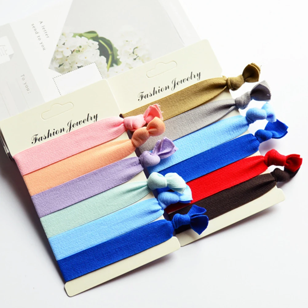 

50 pcs High Elastic Hair Ties Stretch Knot Ponytail Holders Solid Color Women Hair Accessories Wrist Decor Daily Wear Gift