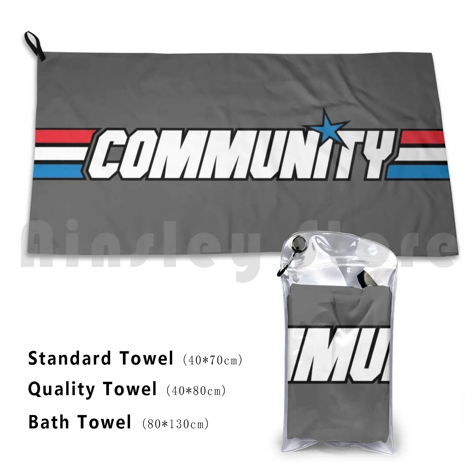 Community-Gijoe Bath Towel Beach Cushion Community Greendale College Gijoe Winger Britta Jeff Dean