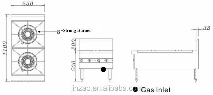 SPS-2-8R-N Commercial Chinese Work Stove Double-head Single Circle Small Soup-Cooking Pot/Small Soup Pot Stove 8