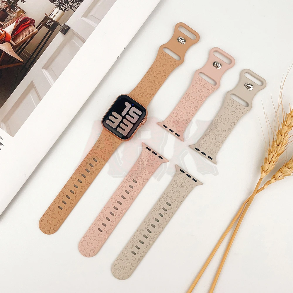 Silicone Strap for Apple Watch Band 49mm 44mm 45mm 42mm Belt Bracelet IWatch Series 6 5 4 SE 7 8 Ultra 49mm High Quality Band