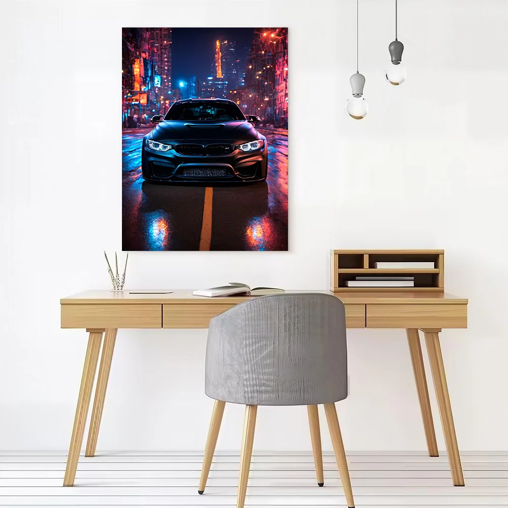 Sports Car M3 Art Printed Canvas Wall Art Customizable Paintings Poster Perfect Gift for Modern Home Decoration Ornaments Room