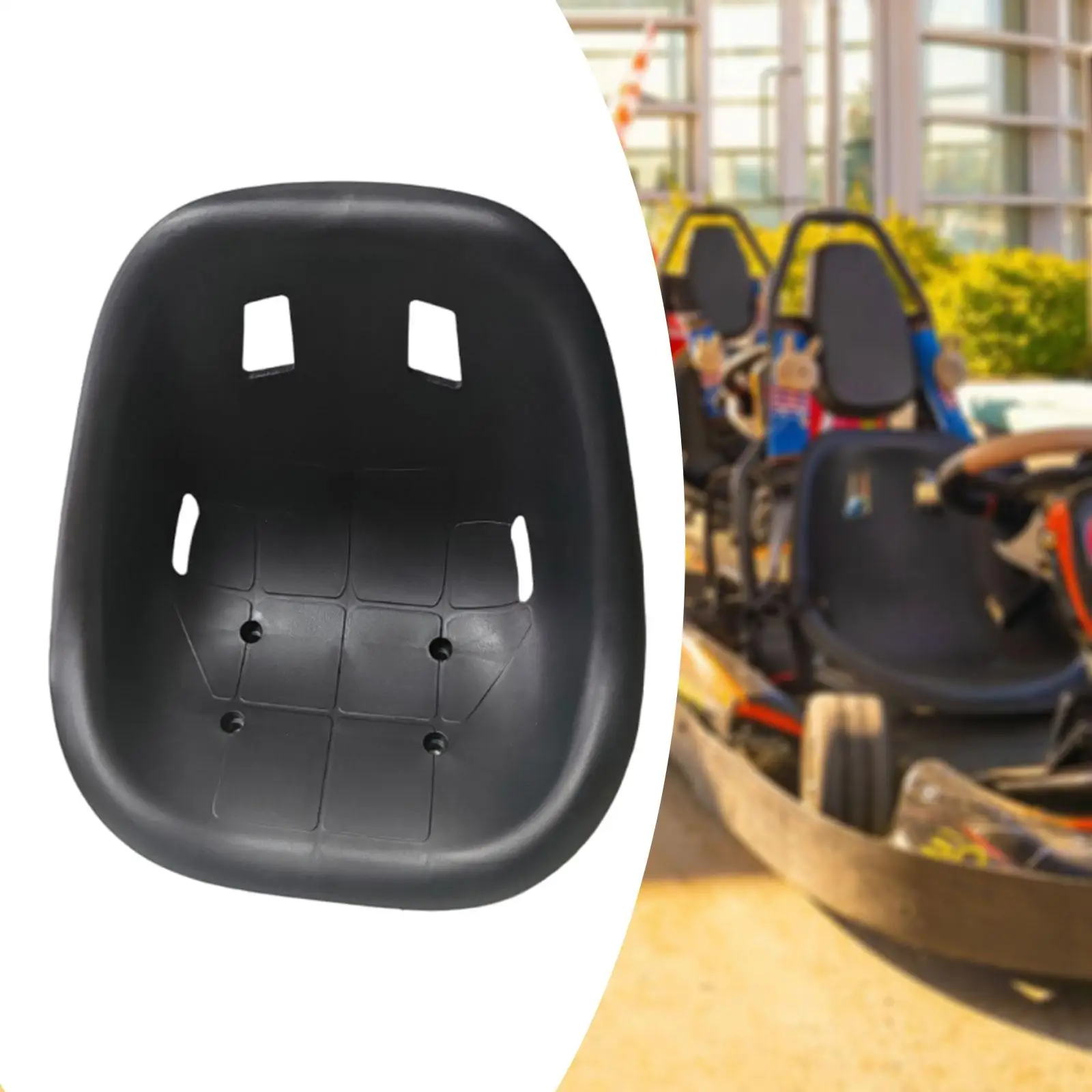 Black Drift Cart Seat Saddle PP Backrest DIY Go Karting Seat for ATV Vehicle Accessories