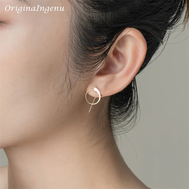 925 Silver Real Piercing Earrings Handmade Jewelry Gold Filled Jewelry Punk Oorbellen Boho Minimalist Earrings for Women