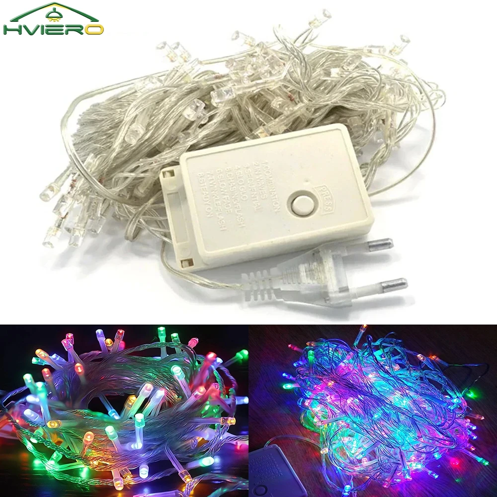 

10M Holiday Christmas Tree Ceiling Home House Decoration Party Flash Light Strip LED String RGB Wedding Garden Atmosphere Lamps
