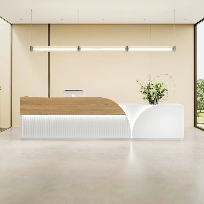 Design Unique Reception Desks Modern Company Executive Simple Reception Desks Minimalist Aesthetic Mostrador Office Furniture