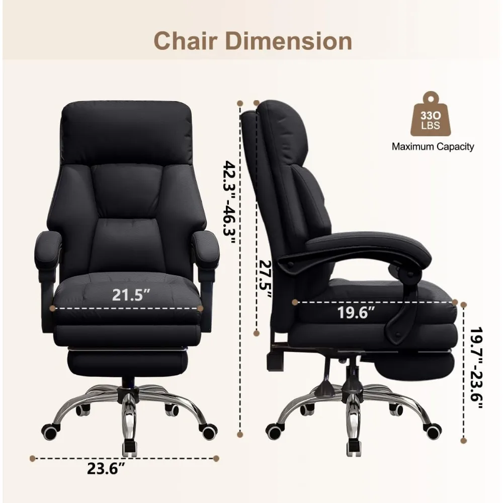 High Back Office Chair Executive Desk Chair with Foot Rest Comfortable Computer Gaming Chairs Swivel Work Chair，Customized